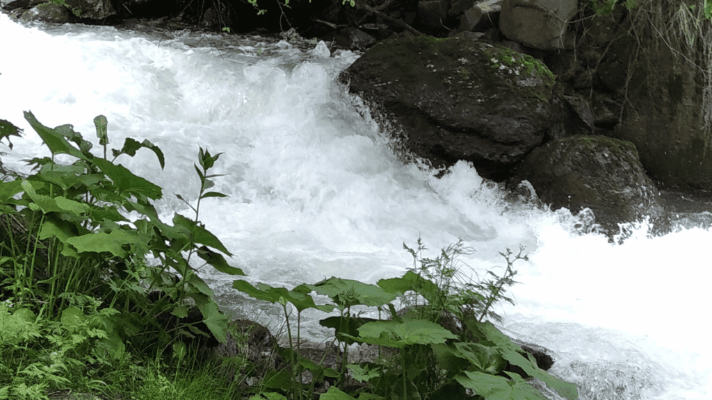 Горная река с чистейшей водой